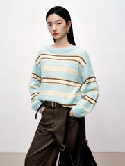 Women's Alpaca-Blend Striped Knit Sweater