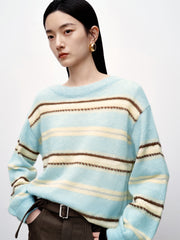 Women's Alpaca-Blend Striped Knit Sweater