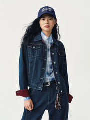 Women's Mock-Neck Ombre Plaid Top