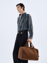 Men's Irregular Gradient-Print Denim Shirt