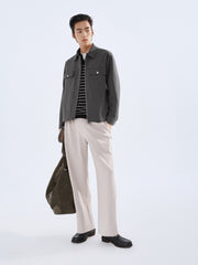 Men's Loose-Fit Faux Suede Jacket