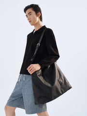 Men's Contrast Layered-Look Collar Pullover