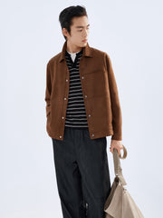 Men's Textured Faux Suede Jacket