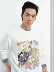 Men's Graphic Print Crewneck Sweatshirt