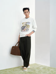 Men's Graphic Print Crewneck Sweatshirt