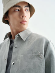 Men's Allover Textured Jacquard Shirt