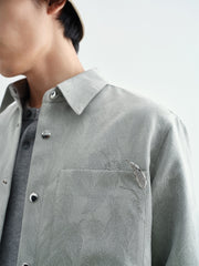 Men's Allover Textured Jacquard Shirt