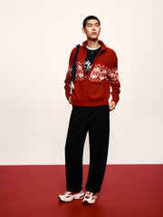 Men's Fair Isle Contrast Knit Cardigan