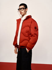 Men's Tonal Jacquard Puffer Jacket