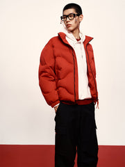 Men's Tonal Jacquard Puffer Jacket