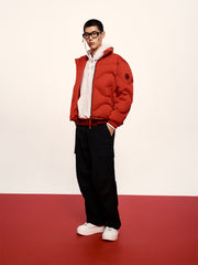 Men's Tonal Jacquard Puffer Jacket