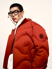 Men's Tonal Jacquard Puffer Jacket