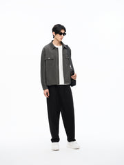 Men's Loose-Fit Faux Suede Jacket