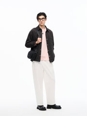 Men's Loose-Fit Embroidered Crewneck Sweatshirt