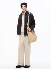 Men's Patch-Detail Textured Half-Zip Sweatshirt