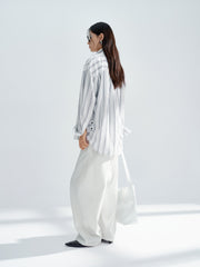 Women's Textured Vertical Striped Shirt