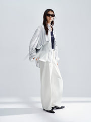 Women's Textured Vertical Striped Shirt