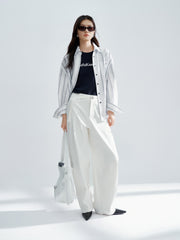 Women's Textured Vertical Striped Shirt