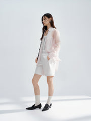 Women's organza long-sleeve shirt