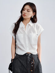 Women's Irregular Twist Batwing Sleeve Shirt