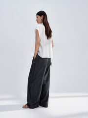 Women's Irregular Twist Batwing Sleeve Shirt
