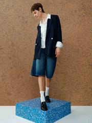Women's Linen-Lyocell Double-Breasted Blazer