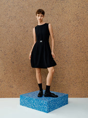 Women's Sleeveless Cinched-Waist Dress