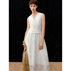Women's Lace Mock Two-Piece Dress