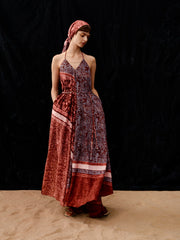 Women Bohemian Resort Spaghetti Strap  Dress
