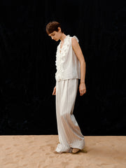 Women's Casual High Waist Vertical Stripe Pants