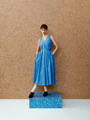 Women's V-Neck Allover Print A-Line Dress  [Available only in China]