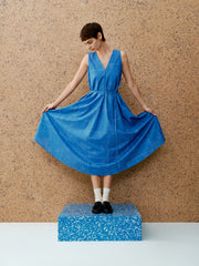 Women's V-Neck Allover Print A-Line Dress  [Available only in China]