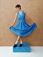 Women's V-Neck Allover Print A-Line Dress  [Available only in China]
