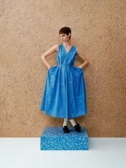 Women's V-Neck Allover Print A-Line Dress  [Available only in China]