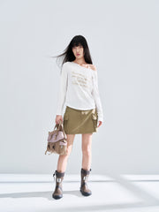 Women's Letter Long Sleeve T-Shirt Two-Piece Set