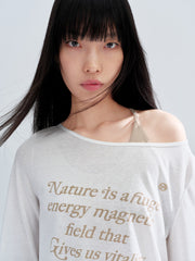 Women's Letter Long Sleeve T-Shirt Two-Piece Set