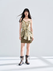 Women Casual A-line Cargo Mini Skirt