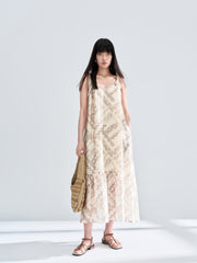 Women's Backless Spaghetti Strap Holiday Maxi Dress