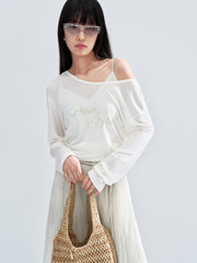 Women's Lyocell Back-Open Long Sleeve T-Shirt