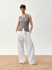 Women's V-Neck Knitted Vest Cardigan