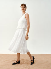 Women's Lyocell Tencel Vest & Skirt Set