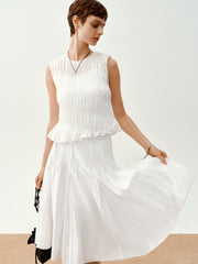 Women's Lyocell Tencel Vest & Skirt Set