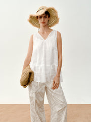 Women's Casual Printed Wide-Leg Pants