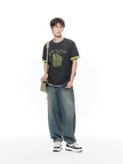 Men's Contrast Embroidered T-Shirt