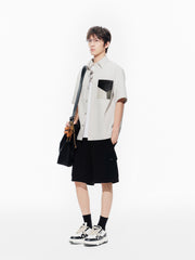 Men's Waffle Shorts with Patch Pockets