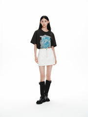 Women's Dumbo Applique Short Sleeve T-Shirt