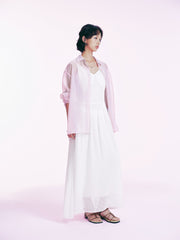 Women's Casual White Spaghetti Strap Dress