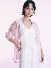 Women's Casual White Spaghetti Strap Dress