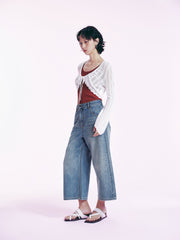 Women's Casual Short Hollow Out  Knit Cardigan