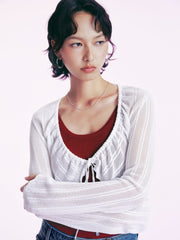 Women's Casual Short Hollow Out  Knit Cardigan